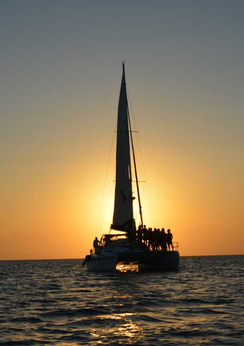 pirates sunset sailing